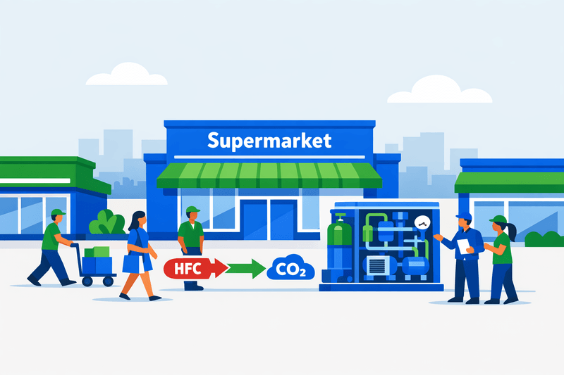 Supermarkets Accelerate CO2 Transcritical Adoption as HFC Phase-Down Tightens