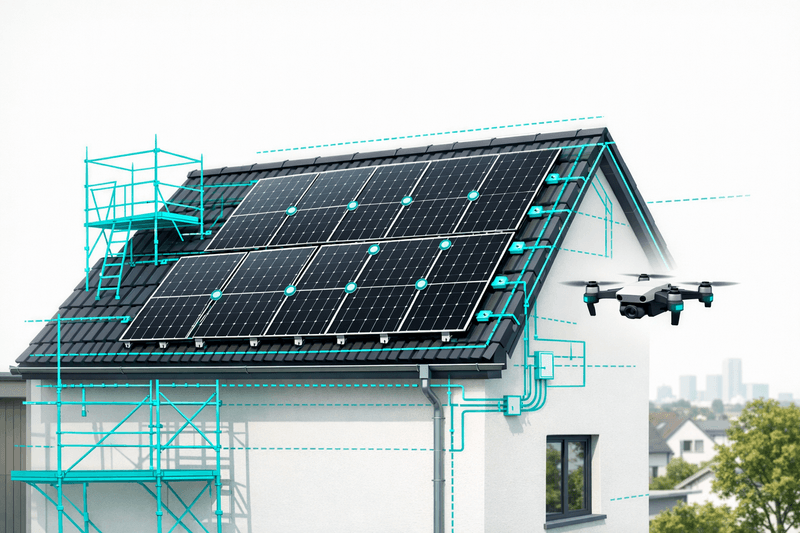 Schritt-für-Schritt-Anleitung: Effizientes Baustellenmanagement mit 3D-Aufmaß für Solarteure