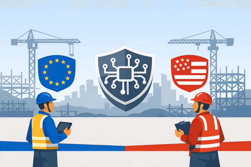 U.S. and EU AI Safety Rules for Construction Sites Diverge