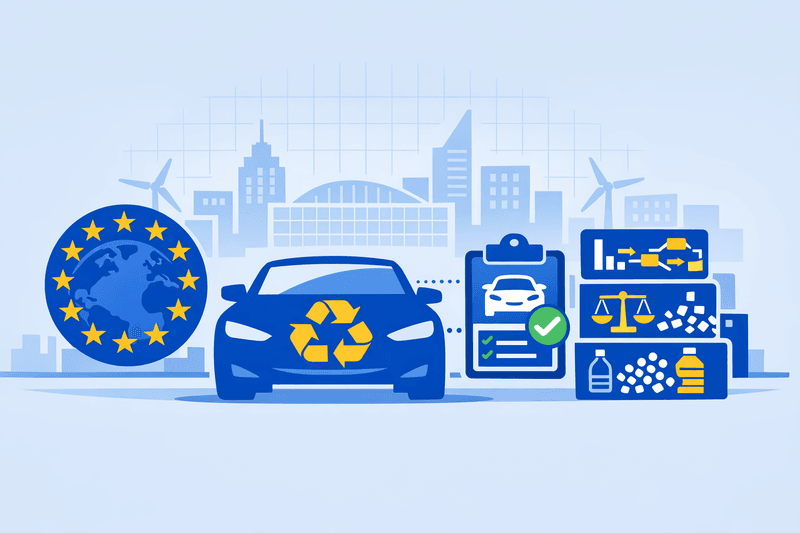EU setzt Frist bis 2026 für den Nachweis von Rezyklatanteilen in Fahrzeugen