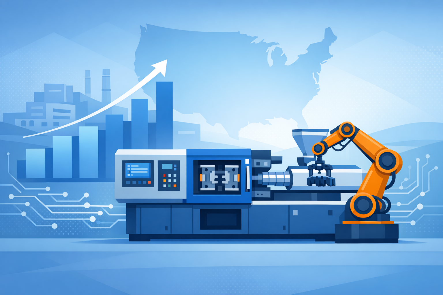 US Injection Molding Equipment Market Nears $14B as Automation and Reshoring Drive Demand