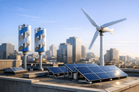 Vertikale Helix vs. horizontale HuraKan 8.0 für städtische Dachflächen: Welche Kleinwindanlage passt zu Lastprofil, Platzangebot und Lärmvorgaben?