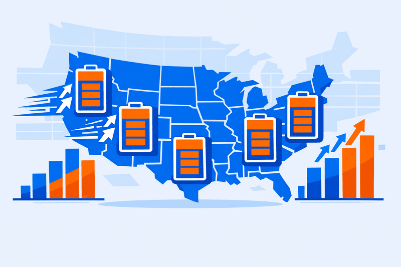 U.S. Energy Storage Sets Back-to-Back Records, Exposing Regional Fault Lines