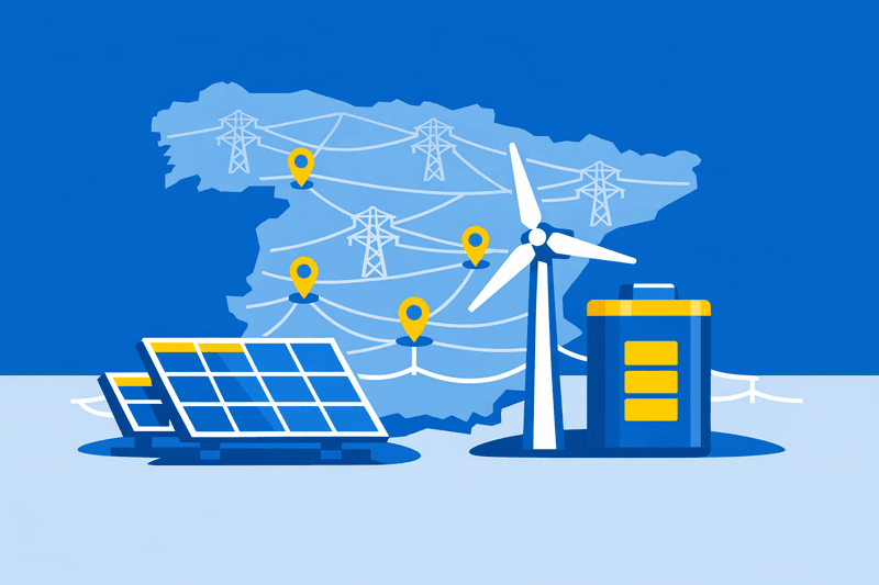 Spain Opens Just Transition Grid Nodes to Renewable and Storage Developers, Accelerating Grid Flexibility