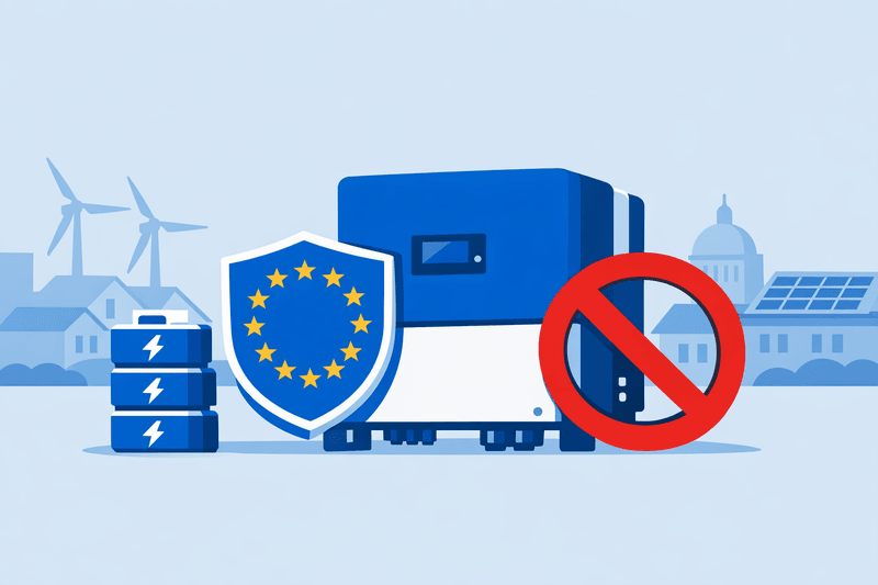 EU Extends High-Risk Inverter Ban to BESS Power Conversion Systems