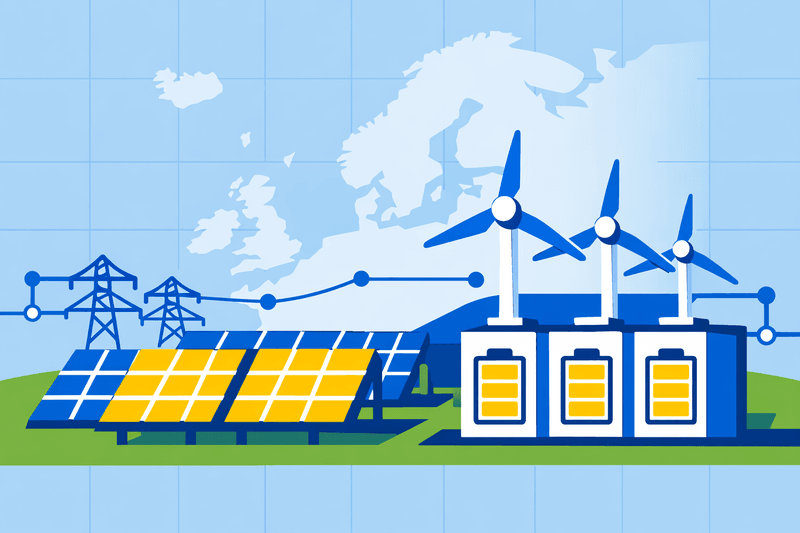 Europe's Co-Located Renewable-Plus-Battery Capacity Set to Surge Over 450% by 2030