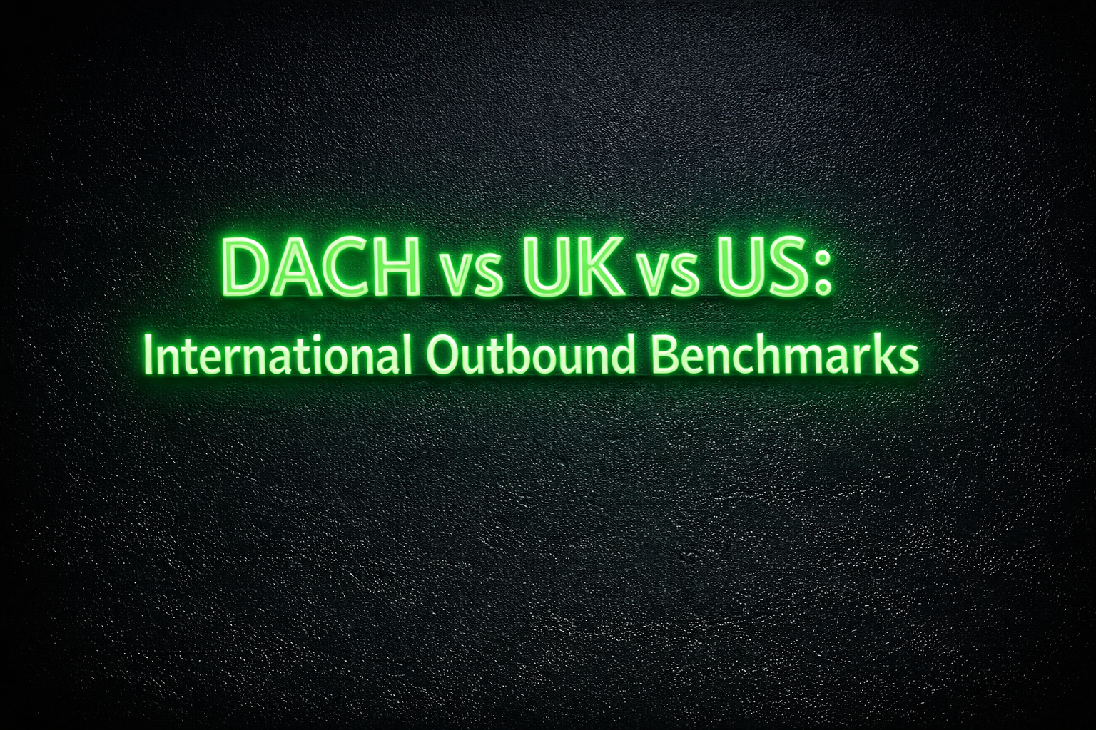 Sales Playbook für internationale Expansion: Outbound-Benchmarks DACH vs. UK vs. US