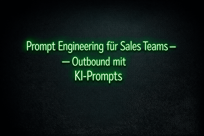 Schritt-für-Schritt-Anleitung: Prompt Engineering für Sales Teams - die besten KI-Prompts für Outbound