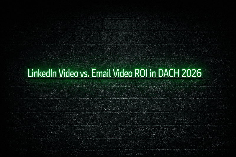 LinkedIn Video vs. Email Video: ROI Comparison and Tool Recommendations for the DACH Market 2026