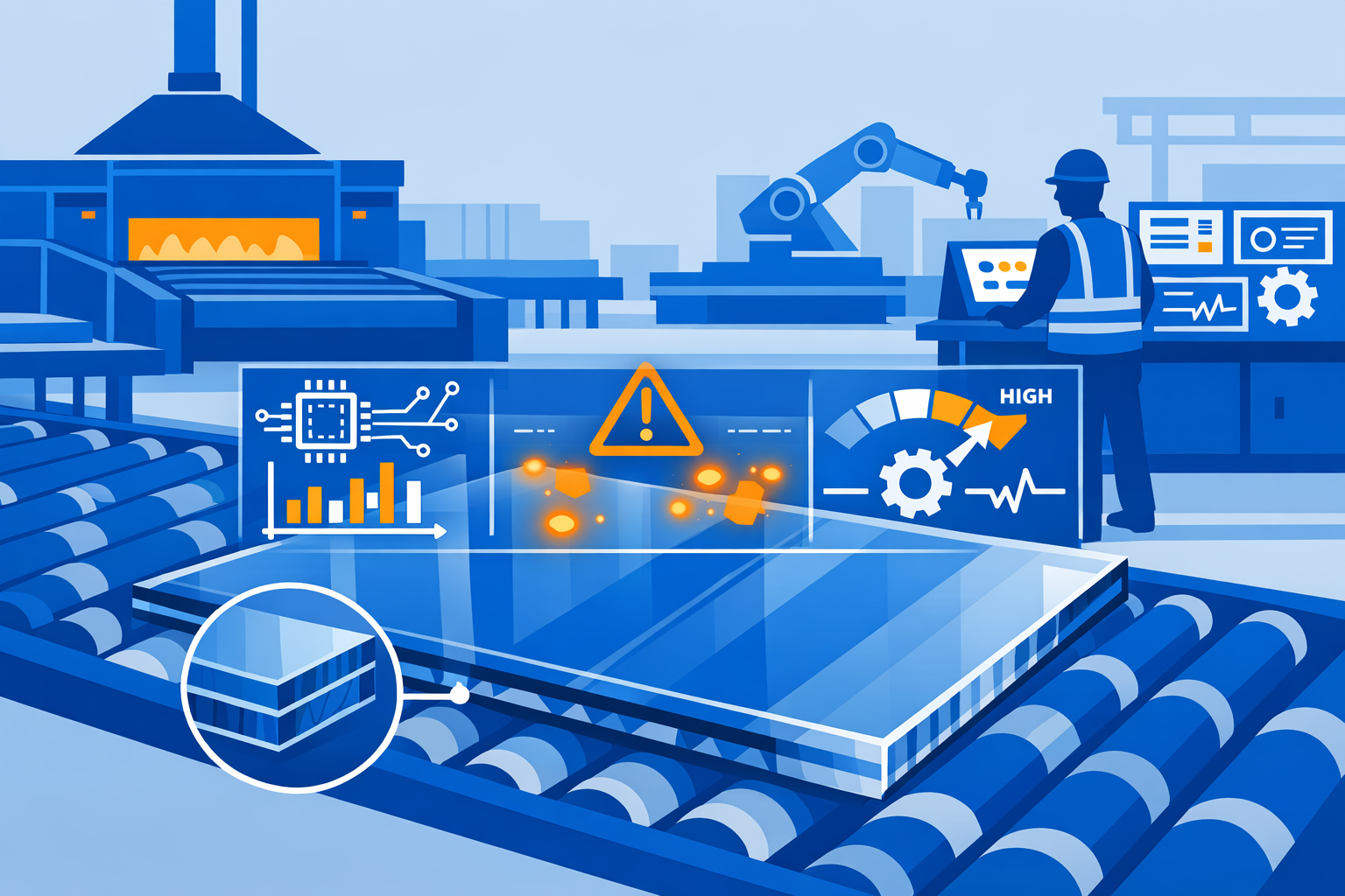 AI-Driven Glass Fabrication in U.S. Plants: How Automation Is Reshaping Energy Use, Defects, and Safety