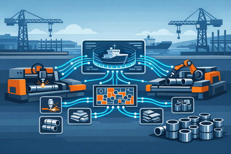 Shipyards Embrace End-to-End Automation in Pipe Spool Fabrication