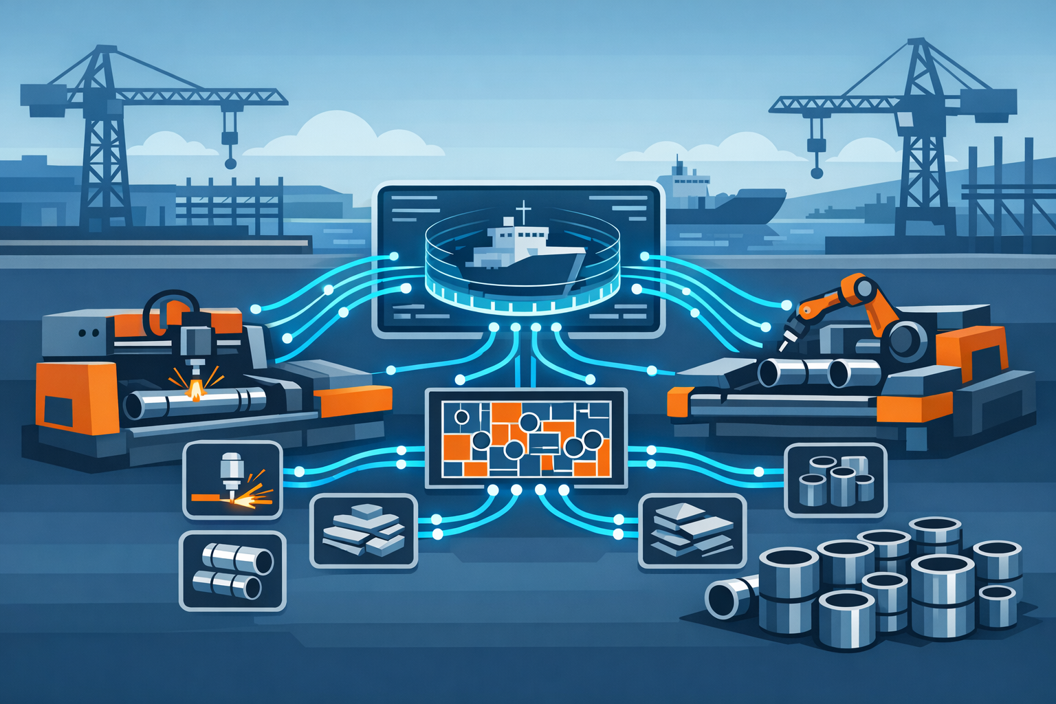 Shipyards Embrace End-to-End Automation in Pipe Spool Fabrication