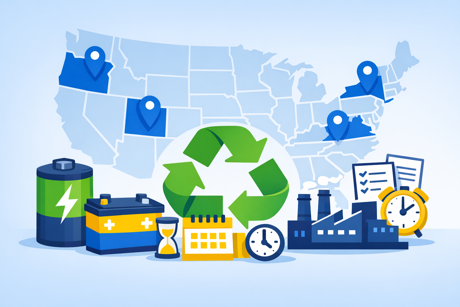 U.S. States Set Divergent Battery Stewardship Deadlines, Pressuring Auto Parts Suppliers