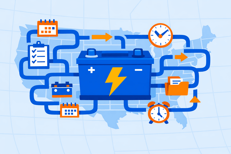 Patchwork Battery Stewardship Deadlines Create Compliance Maze for Auto Parts Suppliers