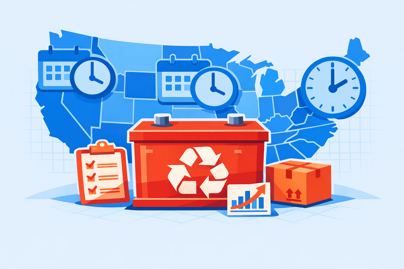 U.S. States Diverge on Battery Stewardship Deadlines, Raising Supplier Compliance Costs