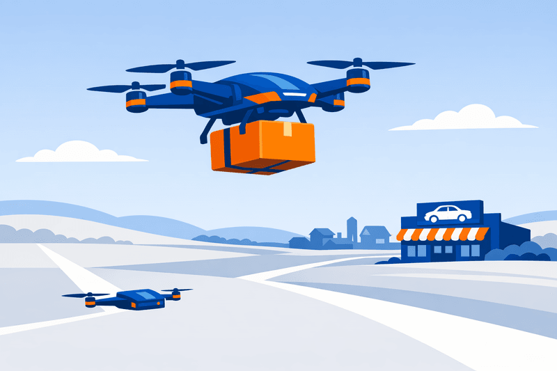 Drone-Delivery for Auto Parts Accelerates in Rural America Under FAA BVLOS Framework