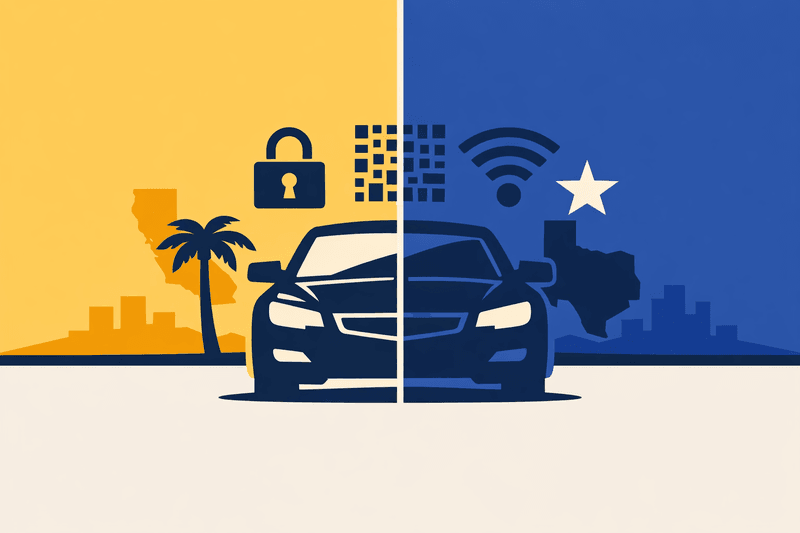 California and Texas Diverge on Vehicle Data Access Rules as OTA Updates Accelerate