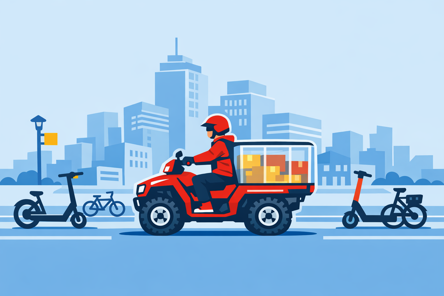 Honda's Fastport Teams with Bird and Spin to Deploy eQuad Fleet - What It Means for Urban Packaging and Last-Mile Logistics