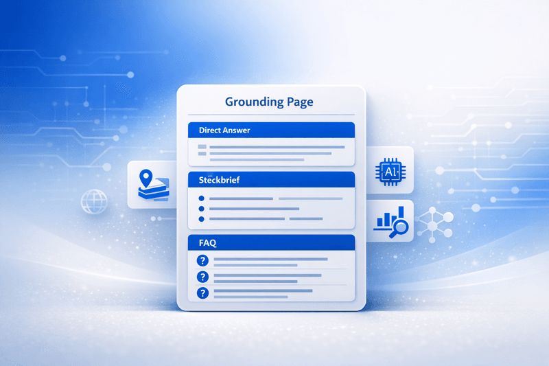 Step-by-Step Guide zu Grounding Pages: So baust du das Fundament für B2B KI-Sichtbarkeit & Autorität