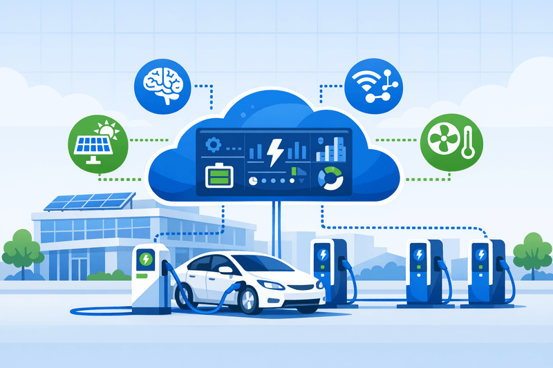 EV Charging Networks Adopt Smart EMS for Grid Coordination