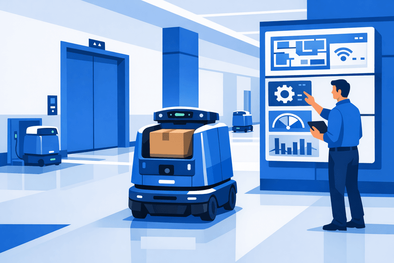 Autonomous Indoor Delivery Robots Force Workflow Redesign